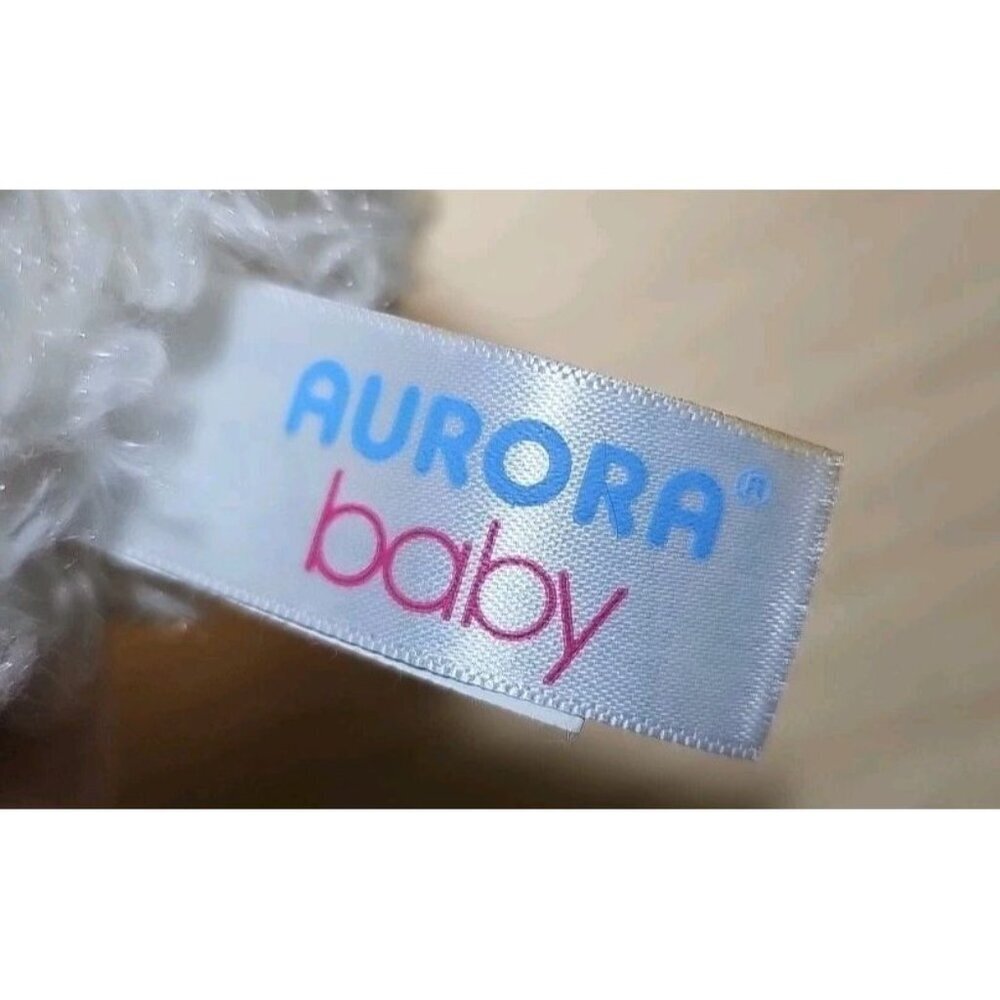 Aurora Baby White and Blue Lamb plush Stuffed Animal Toy 6” - Picture 8 of 10